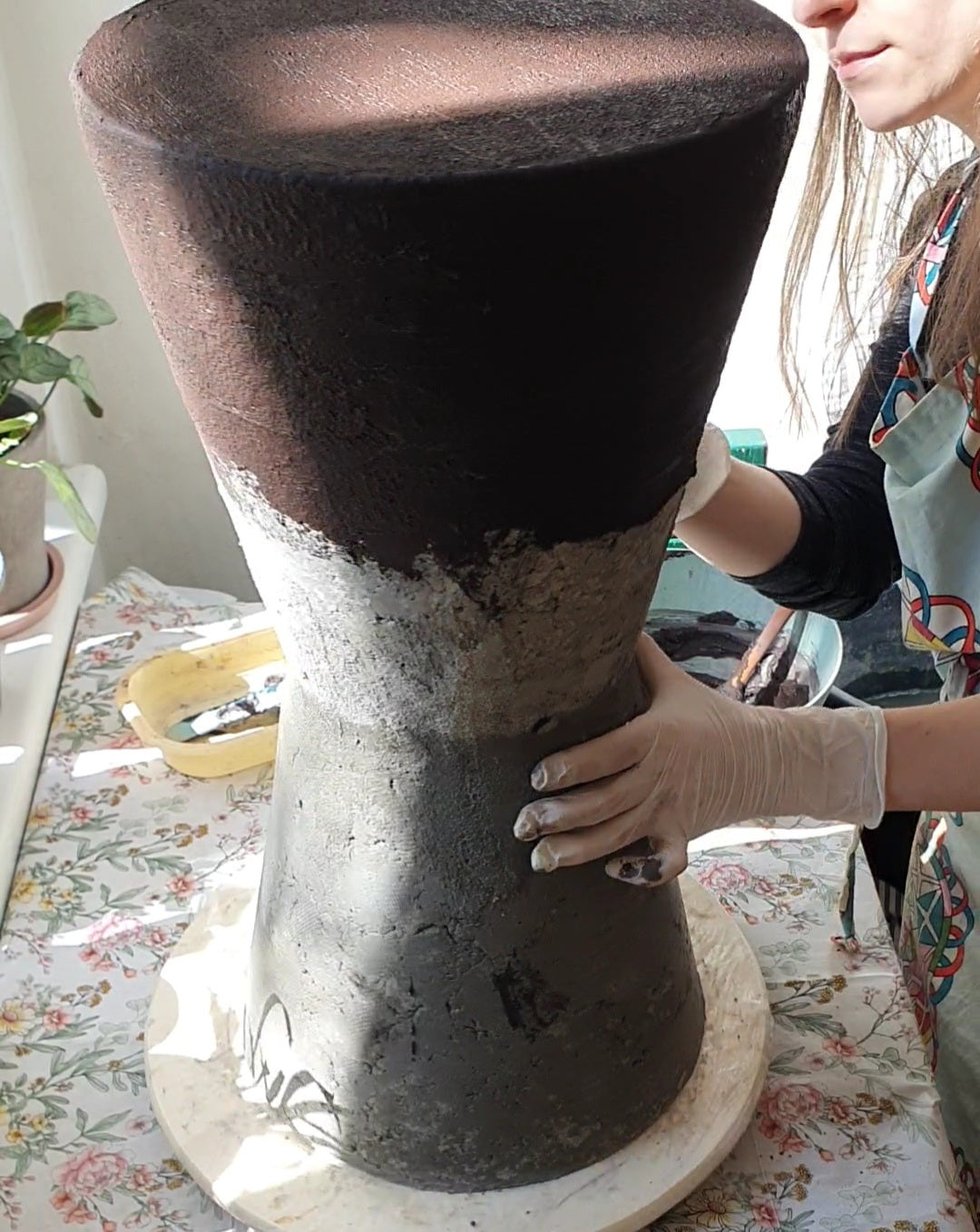 Timglas learakóasztal